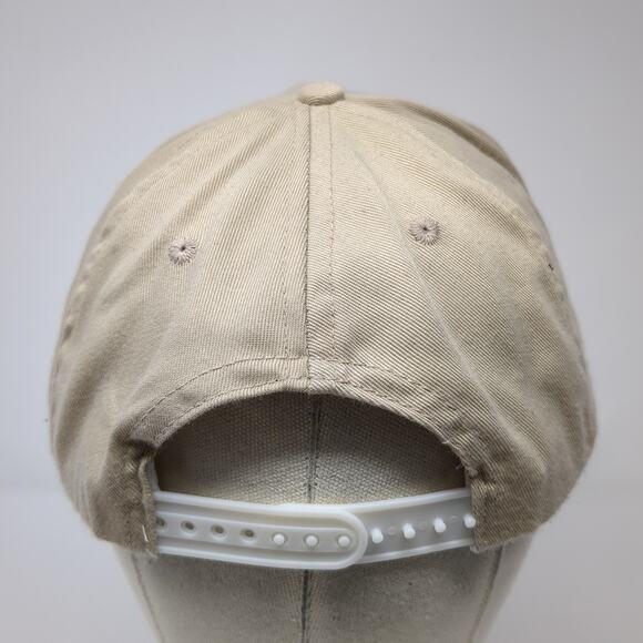 Pickup Truck Snapback 5 Panel Cap Beige One Size Adjustable Embroidered Dan Dee - Picture 7 of 11